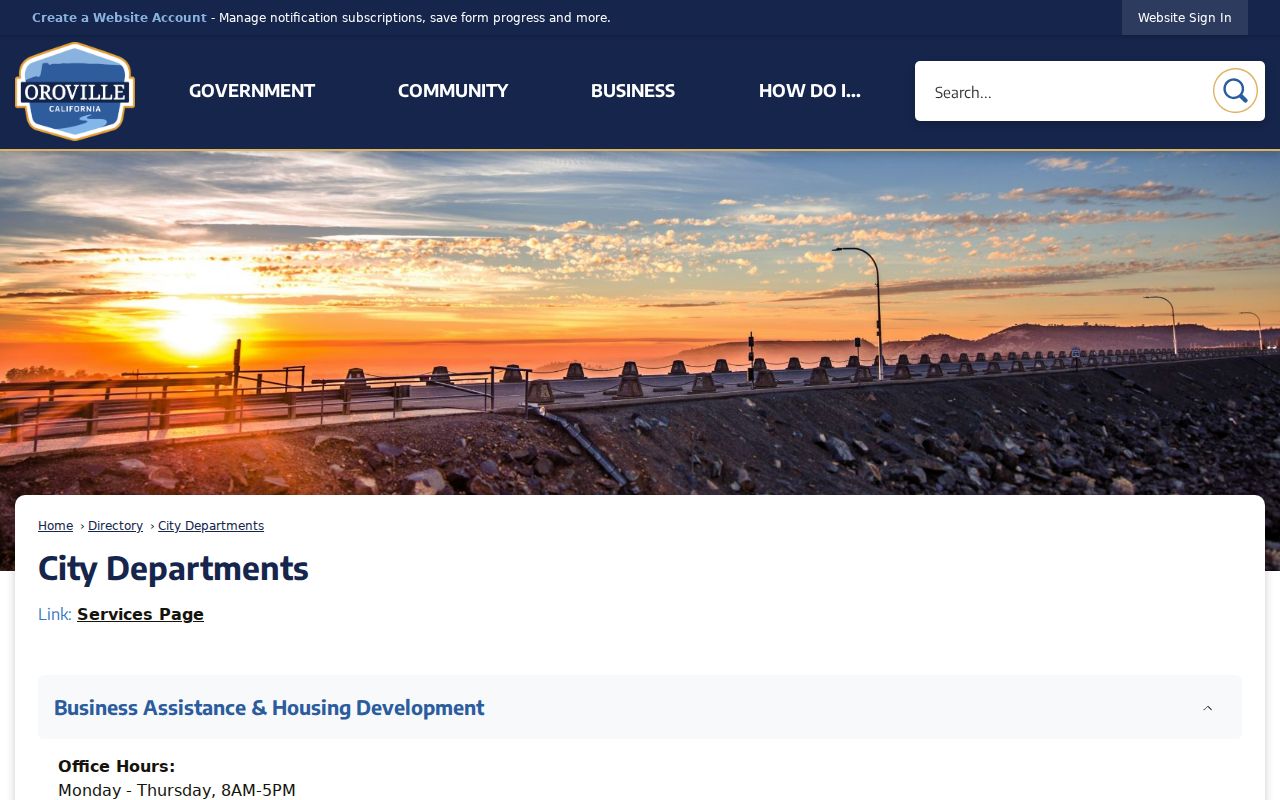 Oroville people directories city staff listings